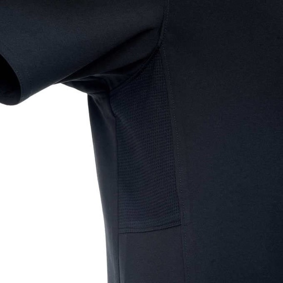 Men's V-Neck Scrub Top, Black, Small - Picture 5 of 8